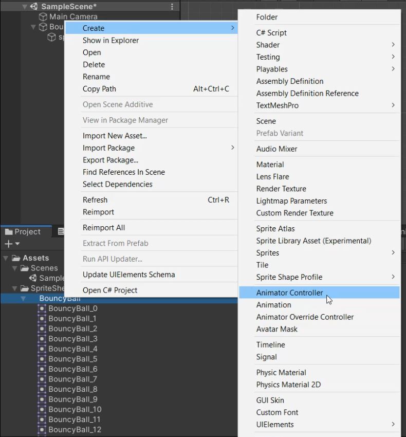 Creating Animator Controller