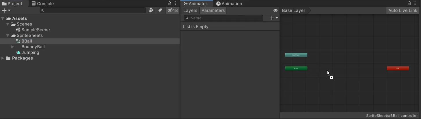 Placing it under the Animator